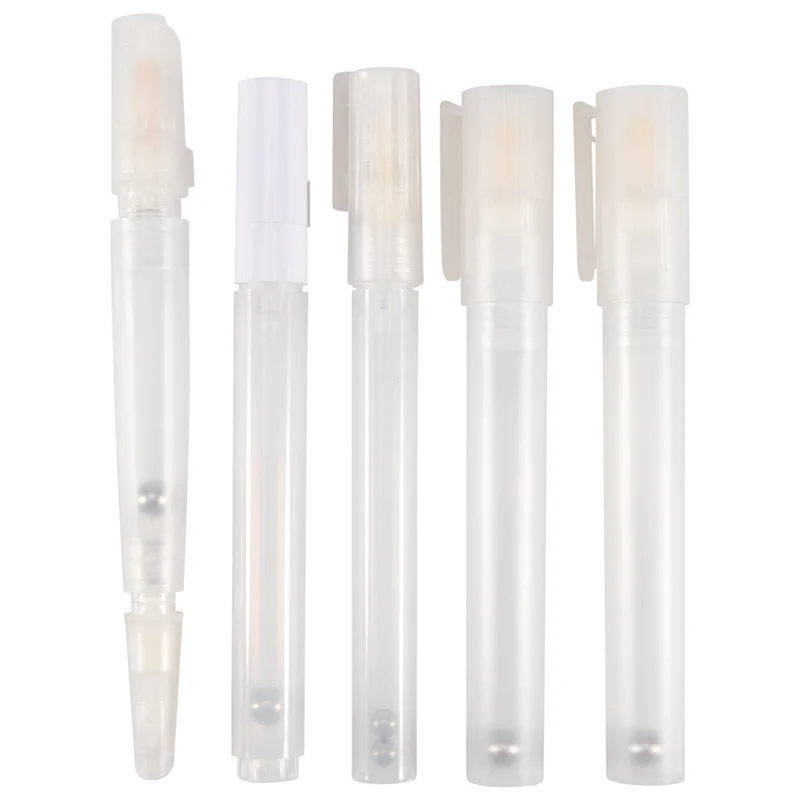 5Pcs Leere Refill Farbe Marker Blank Nachfüllbare Farbe Stifte Leere Nachfüllbare Marker Für Malerei Transparent Stift Rohr-N38R