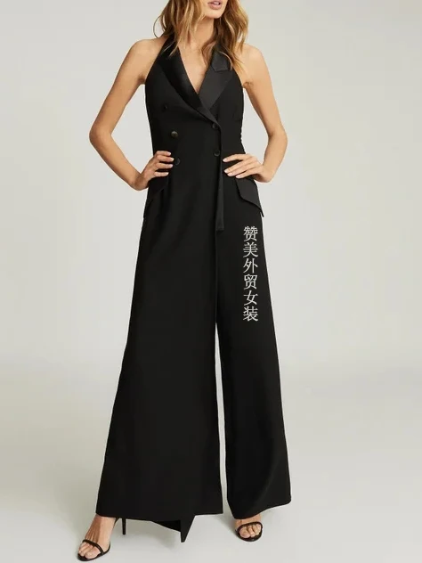 

Sexy Bal Design Wide Leg Jumpsuit Hanging Ne Autumn Winter Base Layer Wrap Bodycon Godd Sle Button Detailing