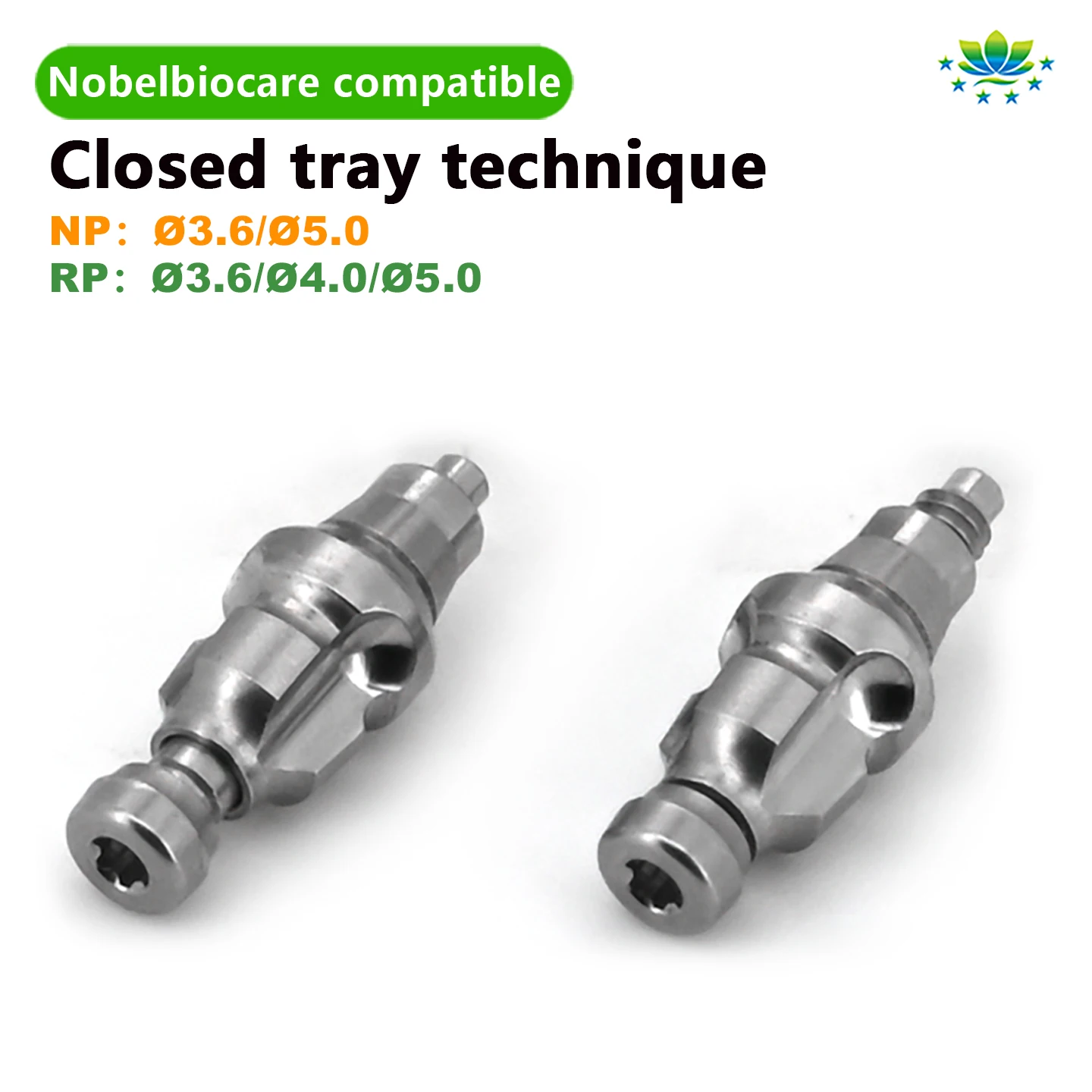 For Nobel Closed Tray Transfer Impression Coping Analog Laboratory Prosthetic Components Screw Kit Replacement Parts Factory