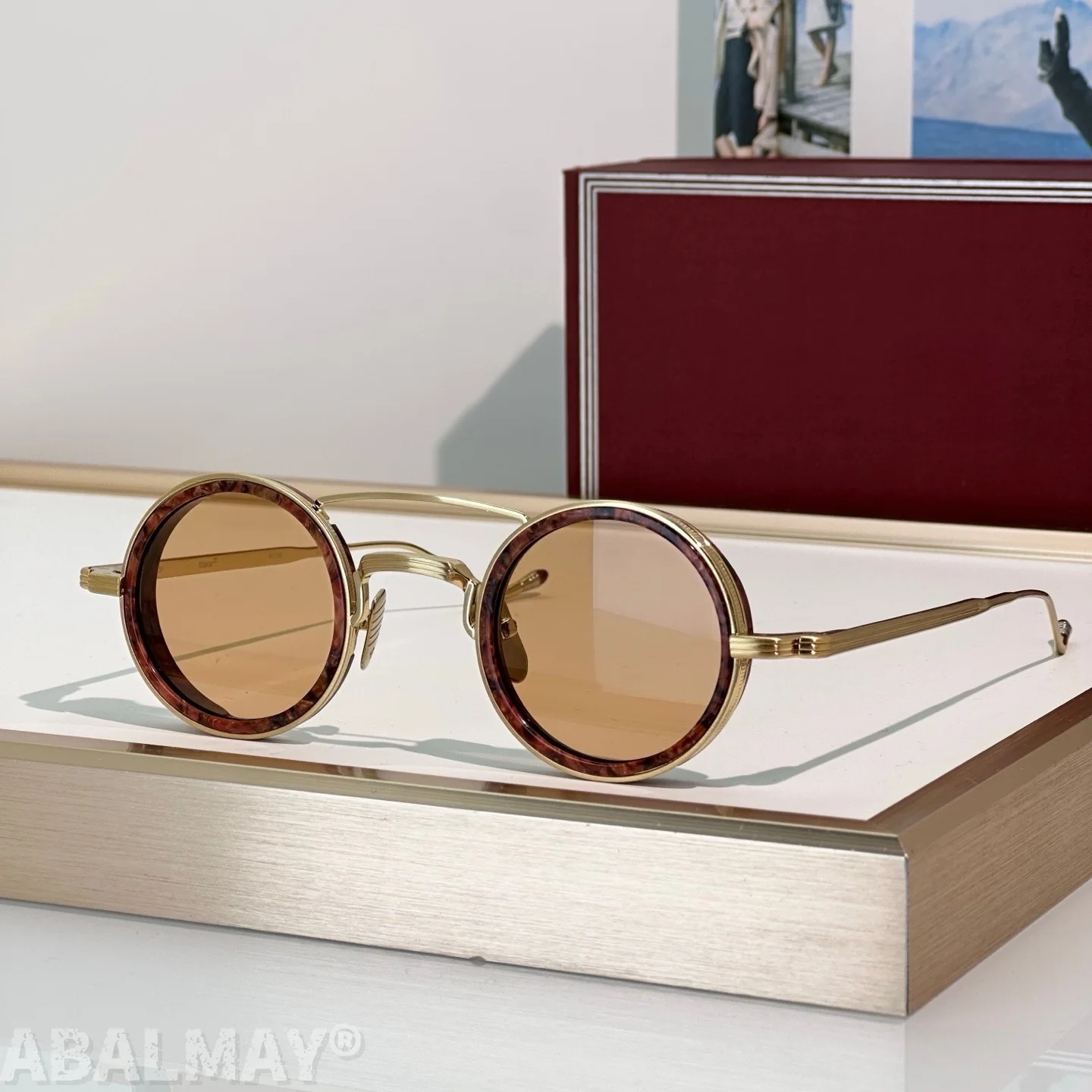 

RIGON 41-28 Top Quality Mens Sunglasses for Women Classic Punk Luxury Acetate Titanium UV400 Designer Sunglasses with box