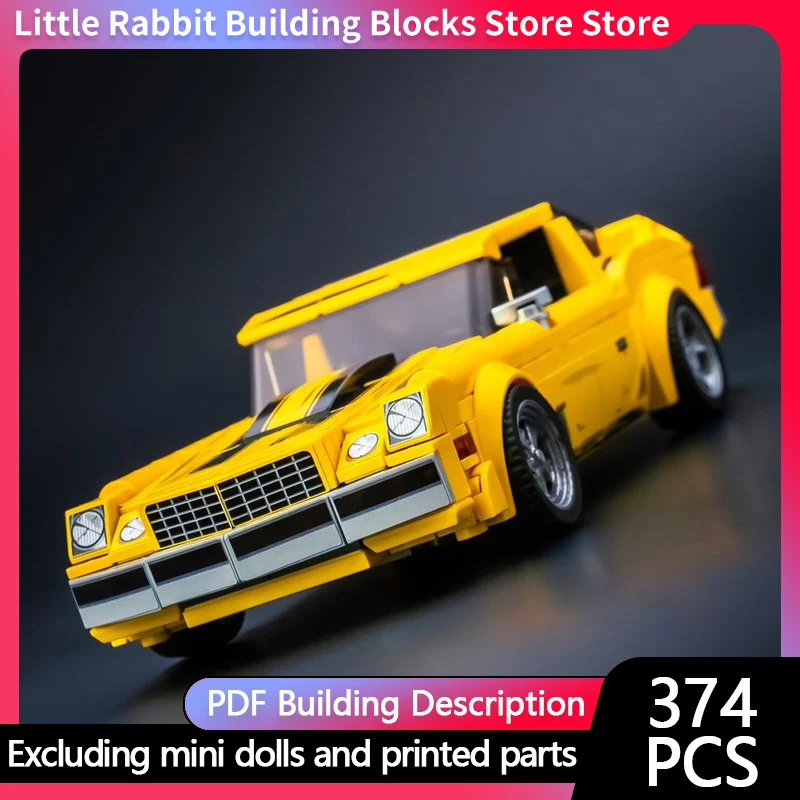 Speed Racing Car Model MOC Building Bricks American Muscle Sports Car Modular Technology Gifts Holiday Assemble Children Toys