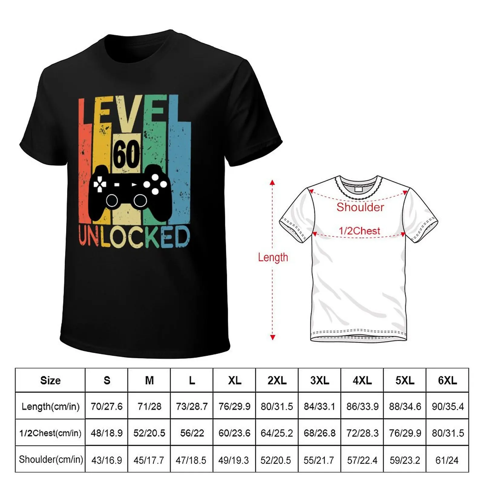 level 60 unlocked T-Shirt Sweat Absorbing Sports Tee Shirt