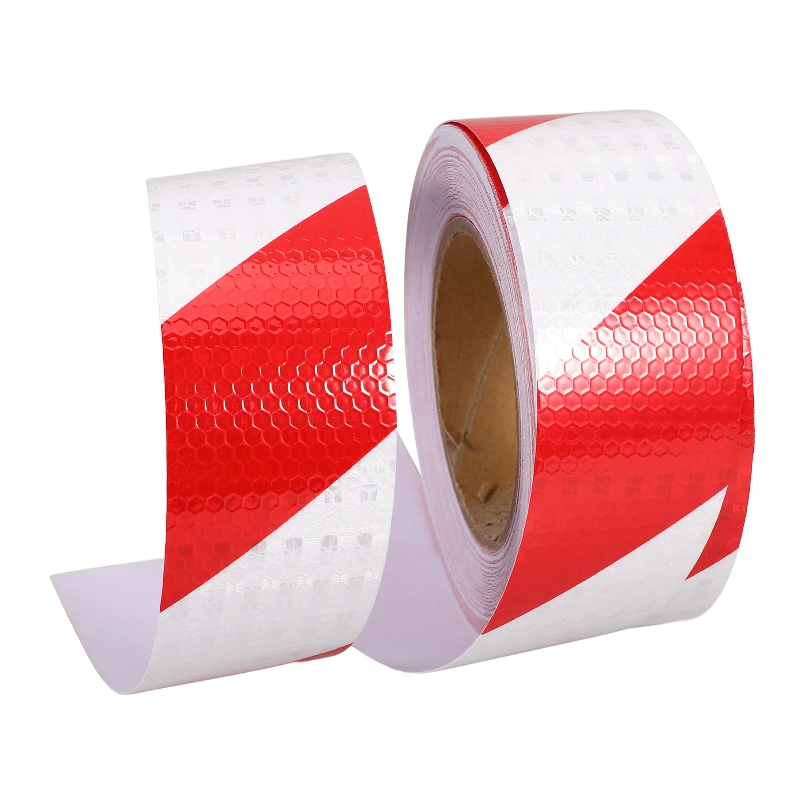 1 لفة شريط تحذيري عاكس خطوط قطرية مشرقة للمركبات والطرق والمباني ومواقع البناء للاستخدام الداخلي في الهواء الطلق