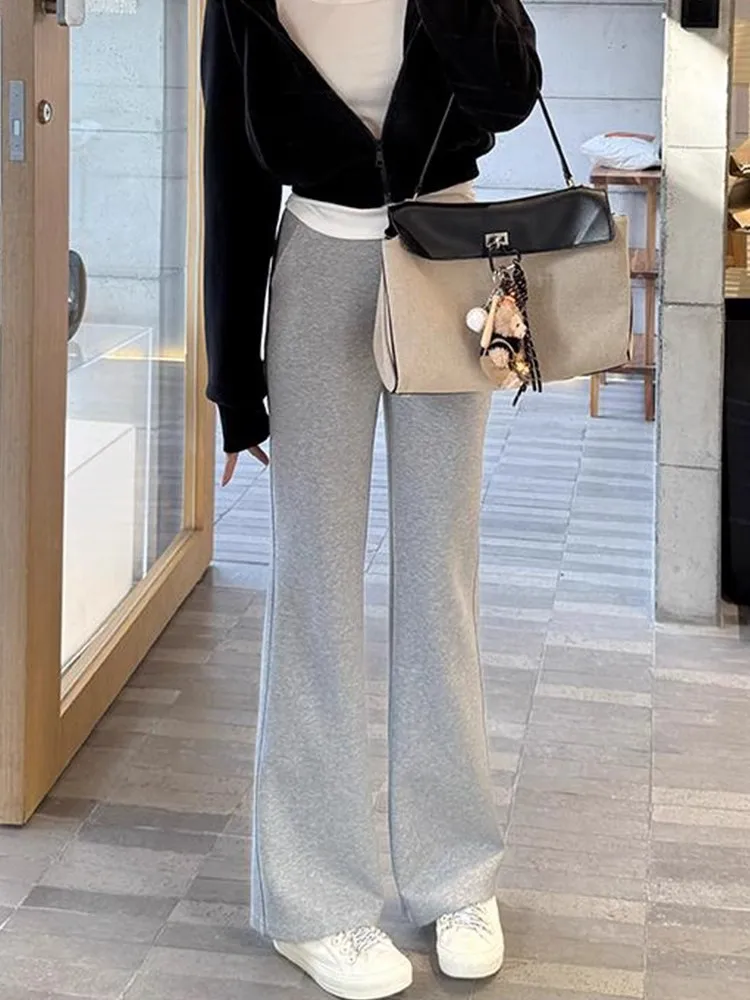 

ey High Waist Slimming Casual Pants Women's Spring 2025 Faion Trend Bell Bot Casual Hoof Pants Women