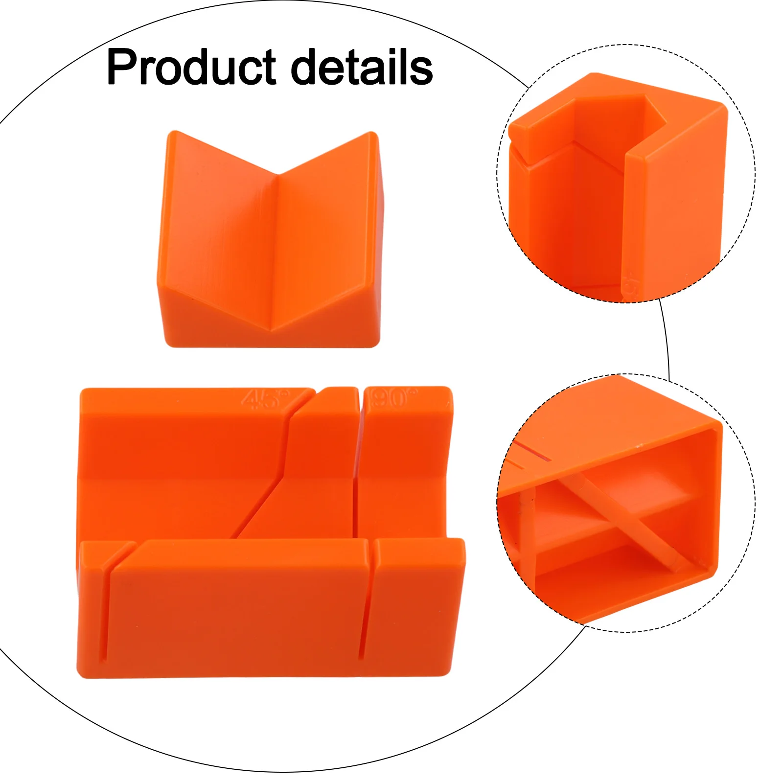 Compact Woodworking Mitre Box with Clamping Mechanism and 45/90 Degree Slots for Stable and Precise Wood Cutting Tasks