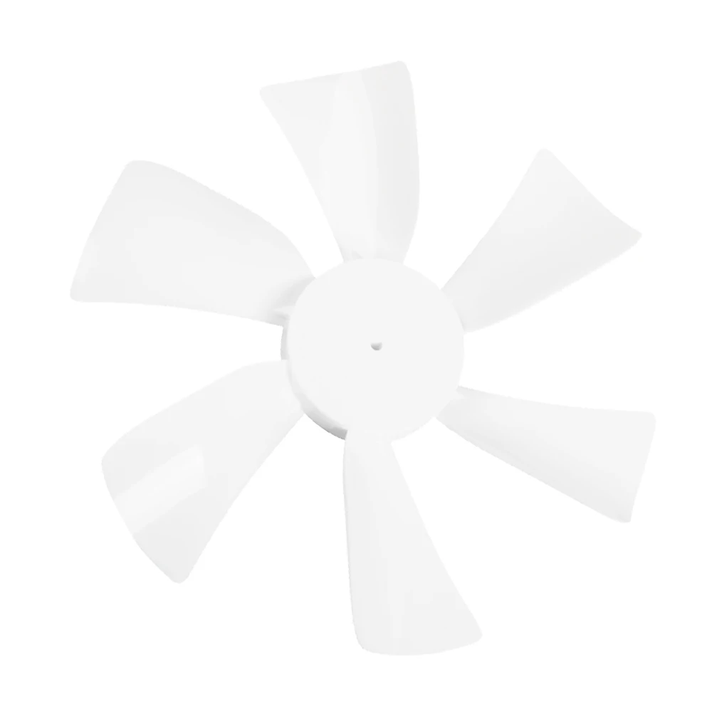 RV Vent Fan Blade Six Leaves White 6Inch Plastic Exhaust Fan Blade D Shape Hole for All Caravanning & Camping Car