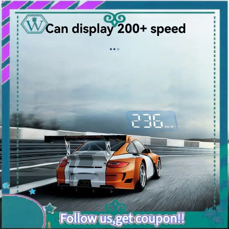 Upgraded Enhanced Vehicle Monitoring With M3 OBD2 HUD: Speedometer, Temp & Voltage Display With KMH/MPH And Integrated Alarms