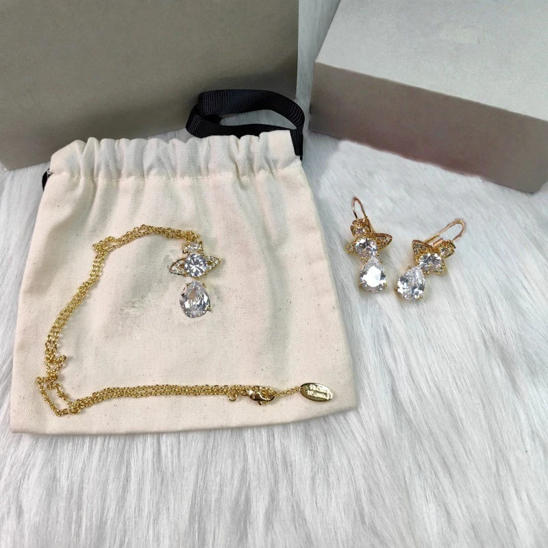 

Ожерелье с подвеской в виде капли воды и маленького Сатурна из чистого серебра S925, романтичное, изысканное, элегантное украшение для женщин.