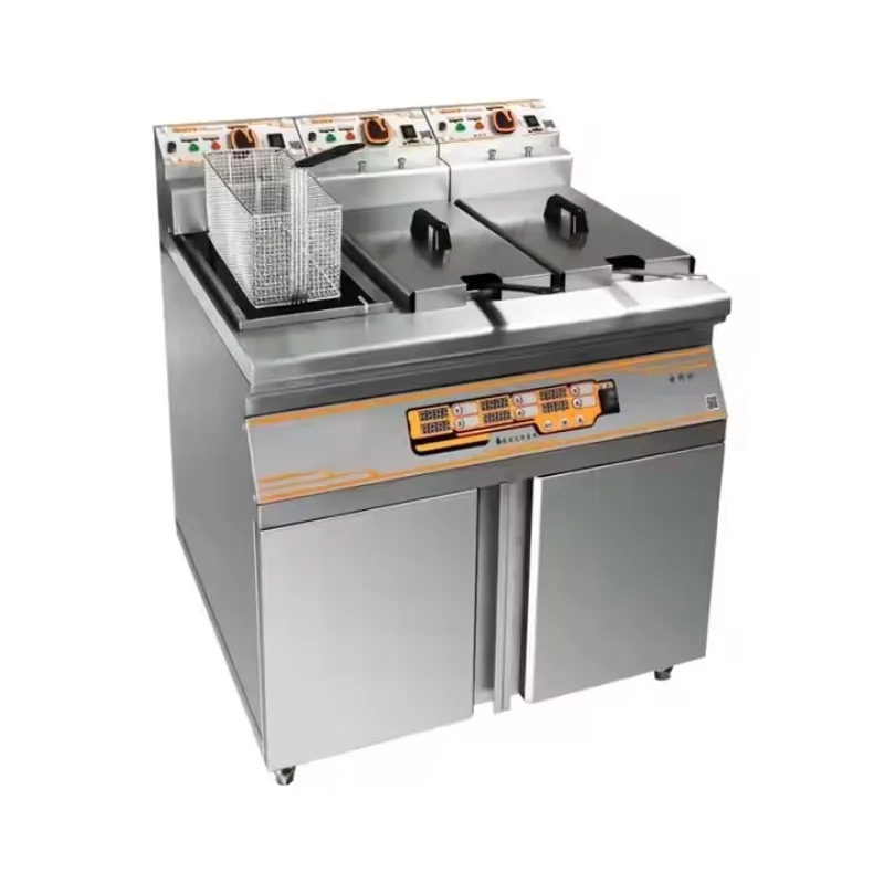 2026 new Restaurant Kitchen Equipment Commercial Electric Stainless Steel Deep Fryers with High Temperature Frying