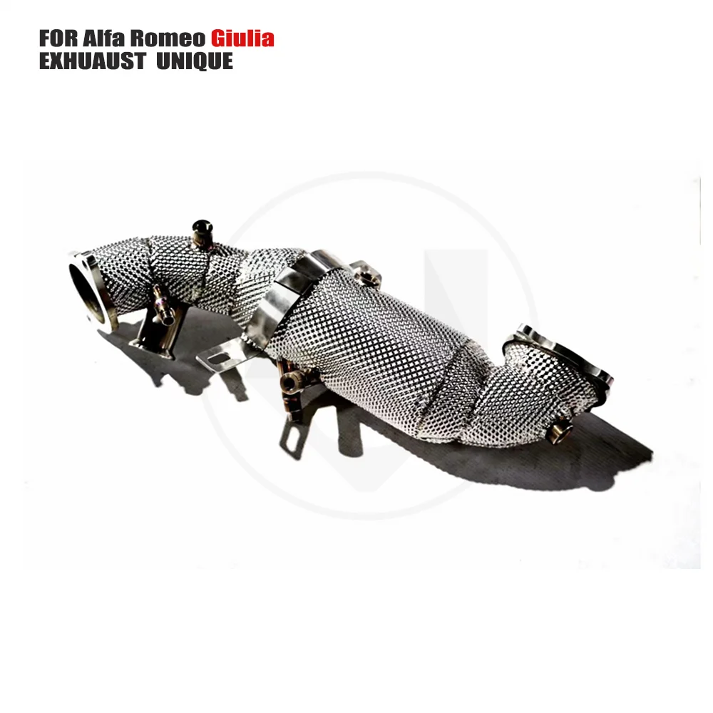 UNIQUE Car Accessories Exhaust Downpipe High Flow Performance for Alfa Romeo Giulia  With OPF Catalytic Converter