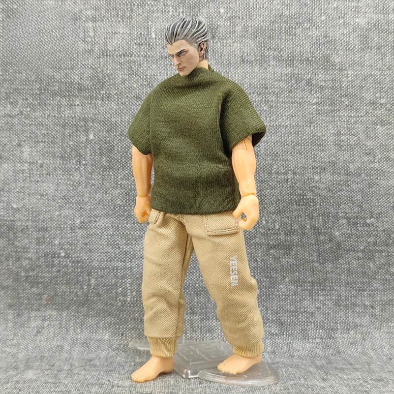 1/18 Scale Male Solider T-Shirt Clothes Model for 3.75inch Action Figure War Scene Doll Accessory Hobbies Toys