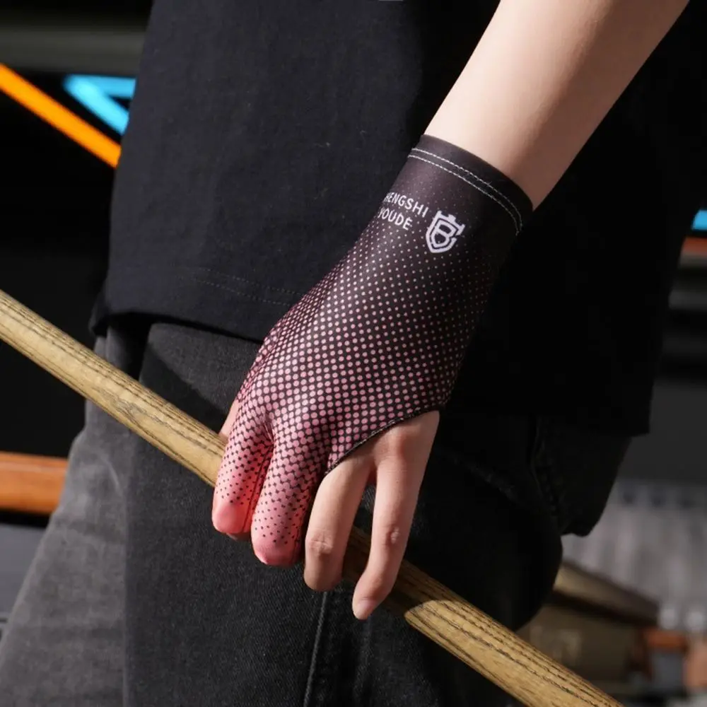 

1 шт. эластичные перчатки для бильярда, дышащие нескользящие тренировочные перчатки для бильярда, износостойкие перчатки для рыбалки из ледяного шелка
