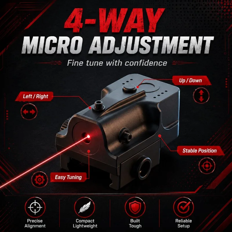 Multi‑scene Alloy Positioning Decor Component, Four‑way Adjustable Red‑light Unit for Hand‑made Hobby Projects