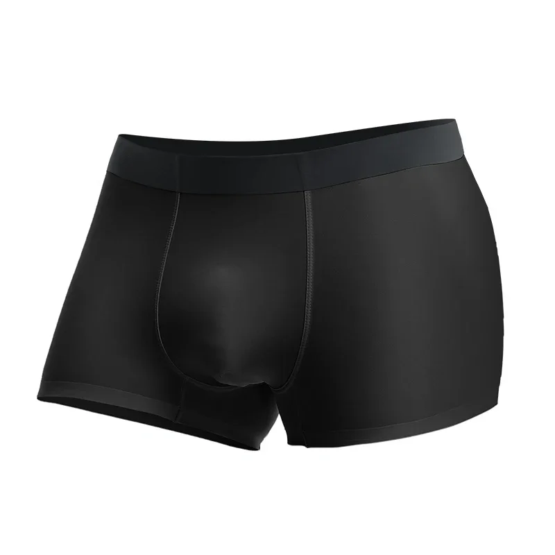 

Men's Ice Silk Seamless Boxer Briefs, Breathable Comfortable Thin Sports Summer Underwear