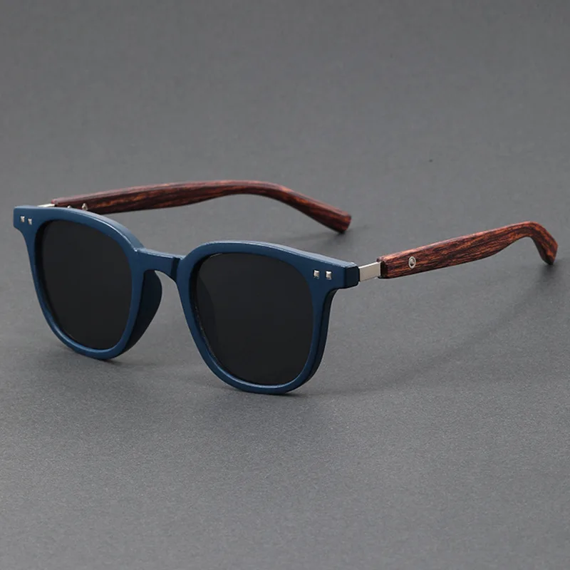Trendy Retro Wood Grain Sunglasses Polarized UV Protection for Men Women Perfect for Cycling Outdoor Street Photography