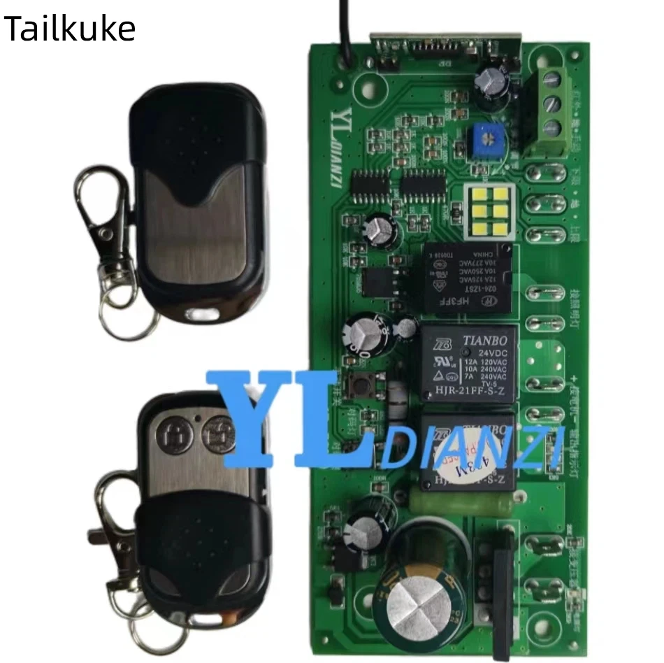 Mechanical Limit Universal Garage Door Motherboard/replaceable Flap Door Control Board with Two Remote Controls