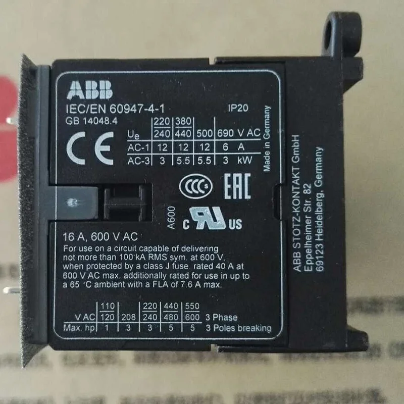 ABB VB7 mini reversing contactors  AC operated  VB7-30-10-P  VB7-30-01-P