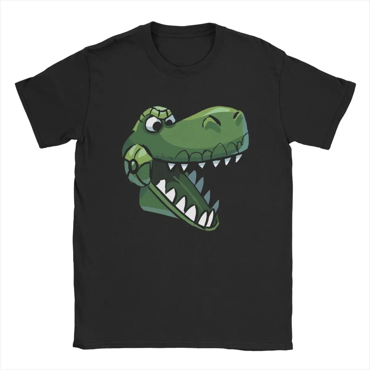 Men's T-Shirt Rex Big Face Toy Story Unique 100% Cotton Tee Shirt Short Sleeve T Shirts O Neck Clothes Plus Size