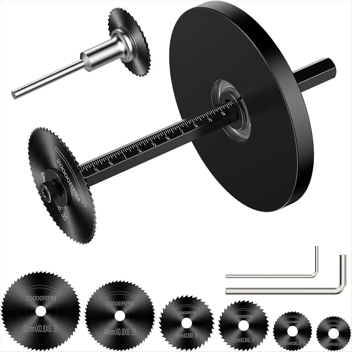【TODAY-BUY】PVC Pipe Inner Pipe Cutter, Scaled Cutting Tool Set - Adjustable Depth Gauge, 6 Black Blades,10.16 Inch Black Hex Han