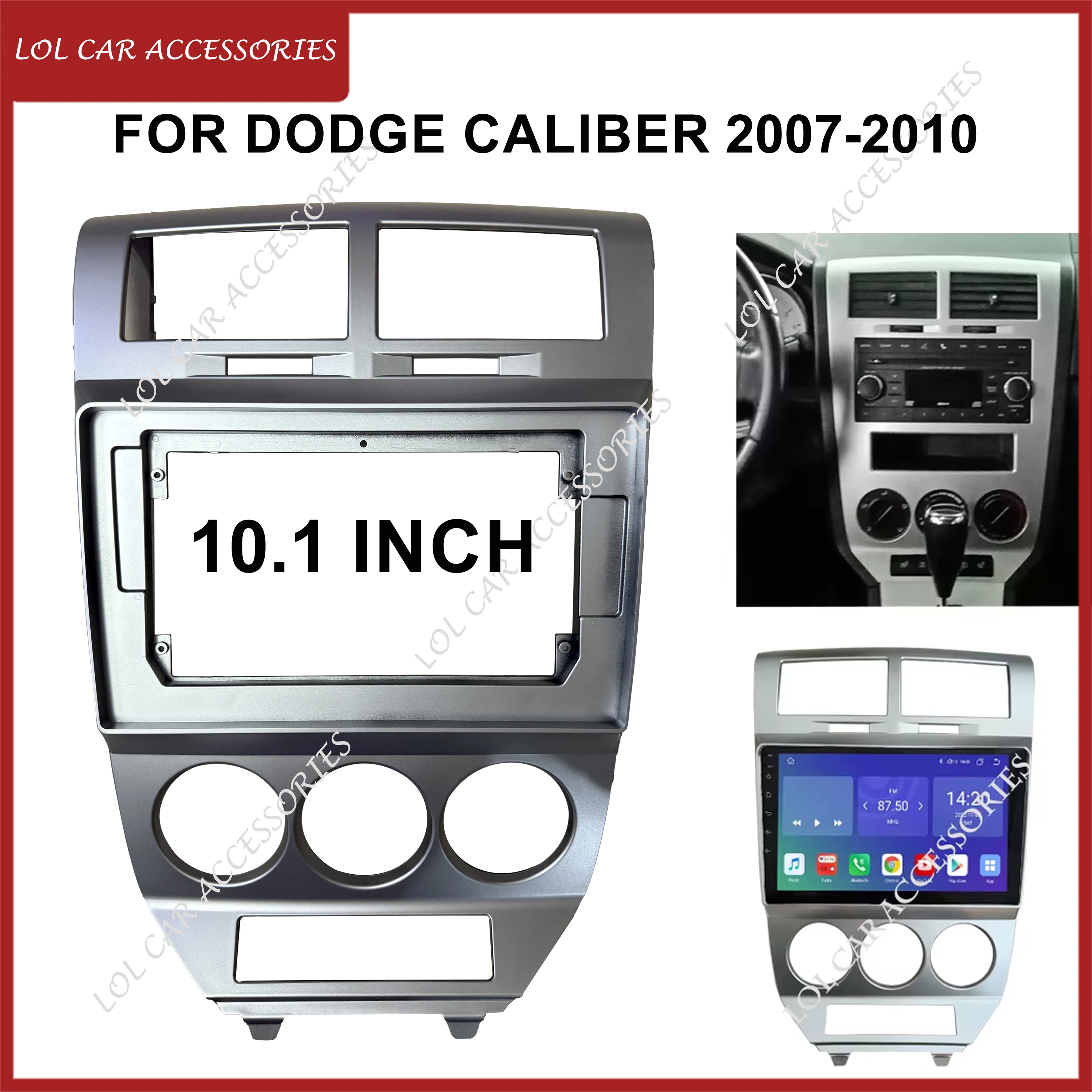 10.1 Polegada para dodge caliber 2007-2010 2 din unidade principal rádio do carro estéreo gps mp5 navegação android player fáscia traço quadro