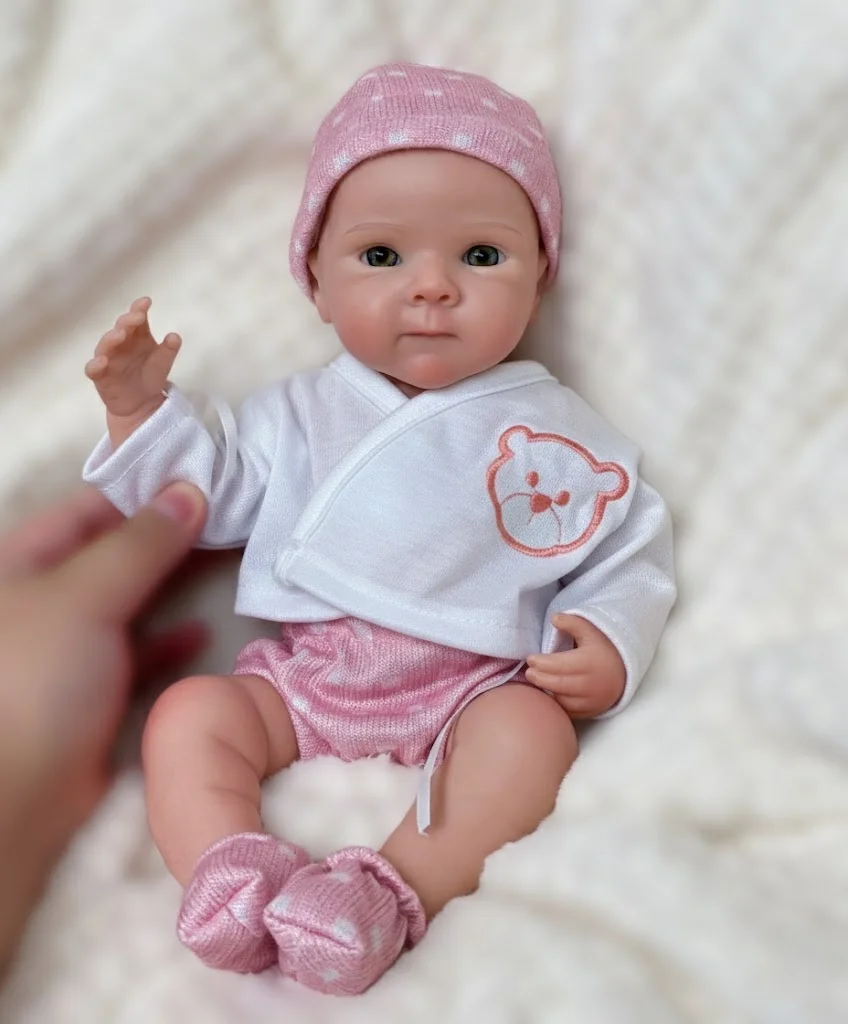 

13Inch Cute Girl Bettie Reborn Dolls Open Mouth Whole Body Soft Solid Silicone Painted Reborn Baby Doll Toys Corpo De Silicone