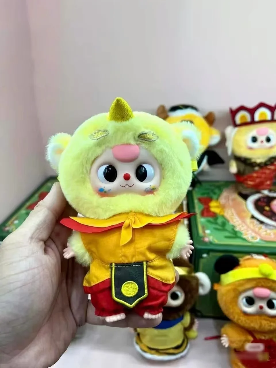 Nieuwe Echte Baby Three Havoc In Heaven Serie Blind Box Action Figure Trendy Mode Speelgoed Cartoon Model Poppen Kids Gift