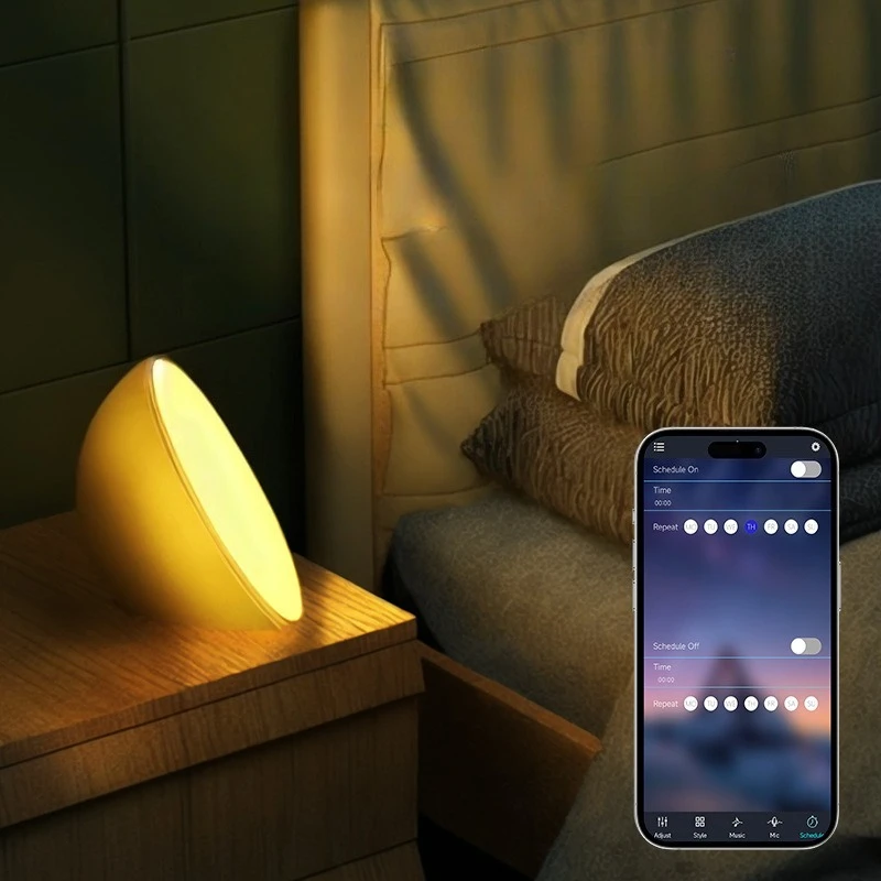 Bedside Nightlight Creative Multimodal Night Light Bluetooth WIFI Intelligence Lights Color Adjustable Dimmable RGB Mood Lamps
