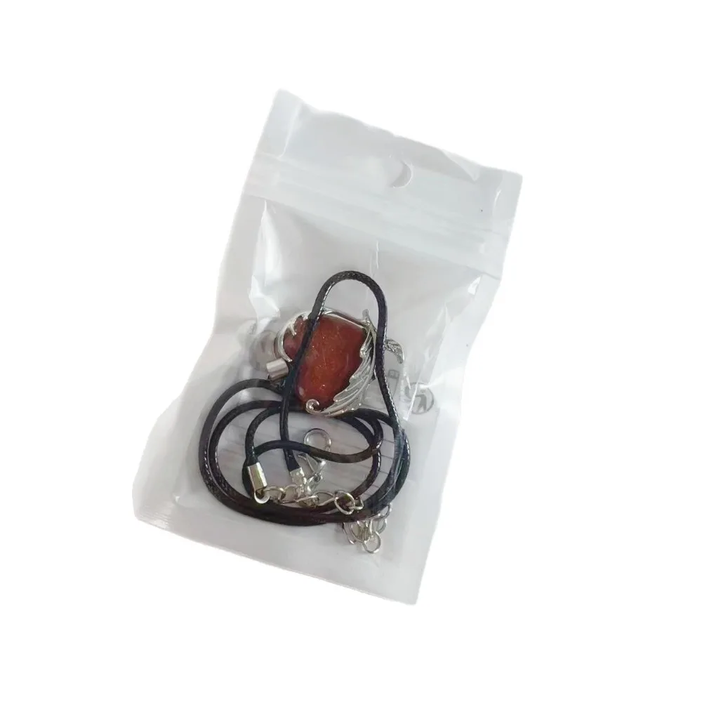 Heart Leaf Natural Stone Pendants, Healing Crystal Necklaces for Women