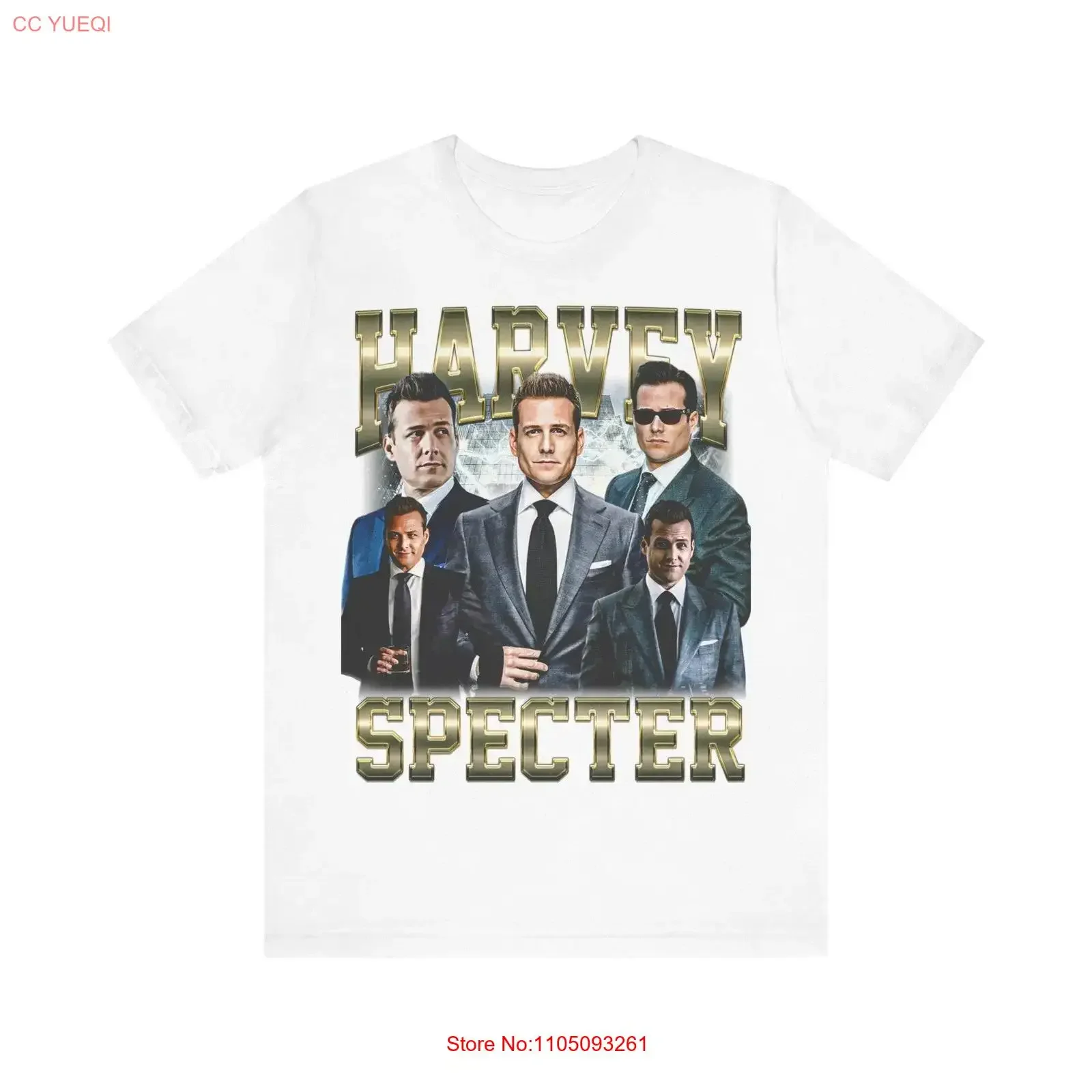 

Harvey Specter Vintage Bootleg T Shirt Suits TV Show Mike Ross vintage Washed Stretched Unisex Breathable fashion Slightly