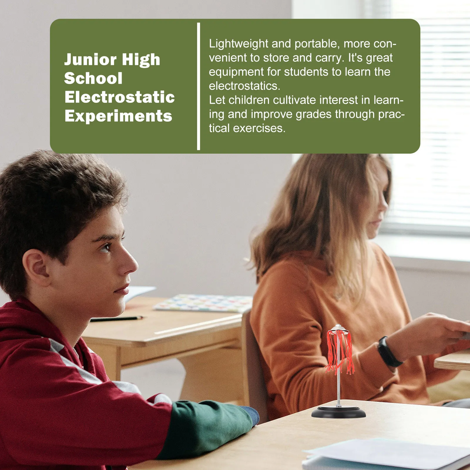 

2Pcs Static Electricity Experiment Tool Electrostatic Learning Equipment Physics Teaching Aid School Physical Supply Junior High