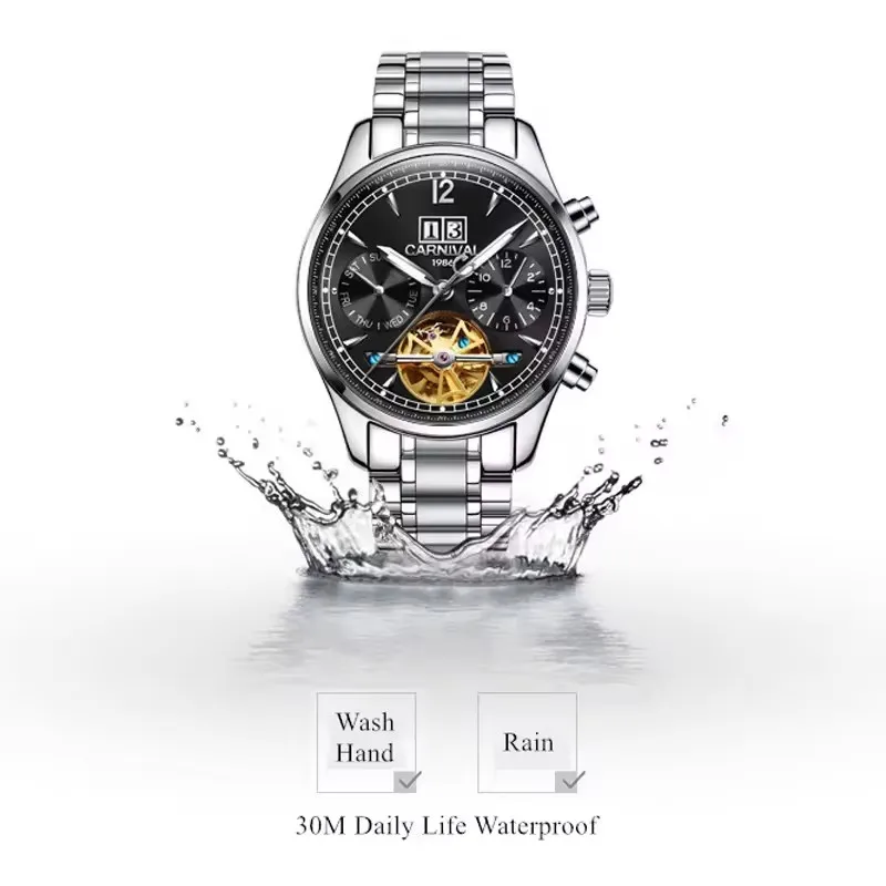 IW カーニバル自動ムーブメント機械式腕時計アクセサリー男性用防水サファイアミラー高級ブランド男性腕時計