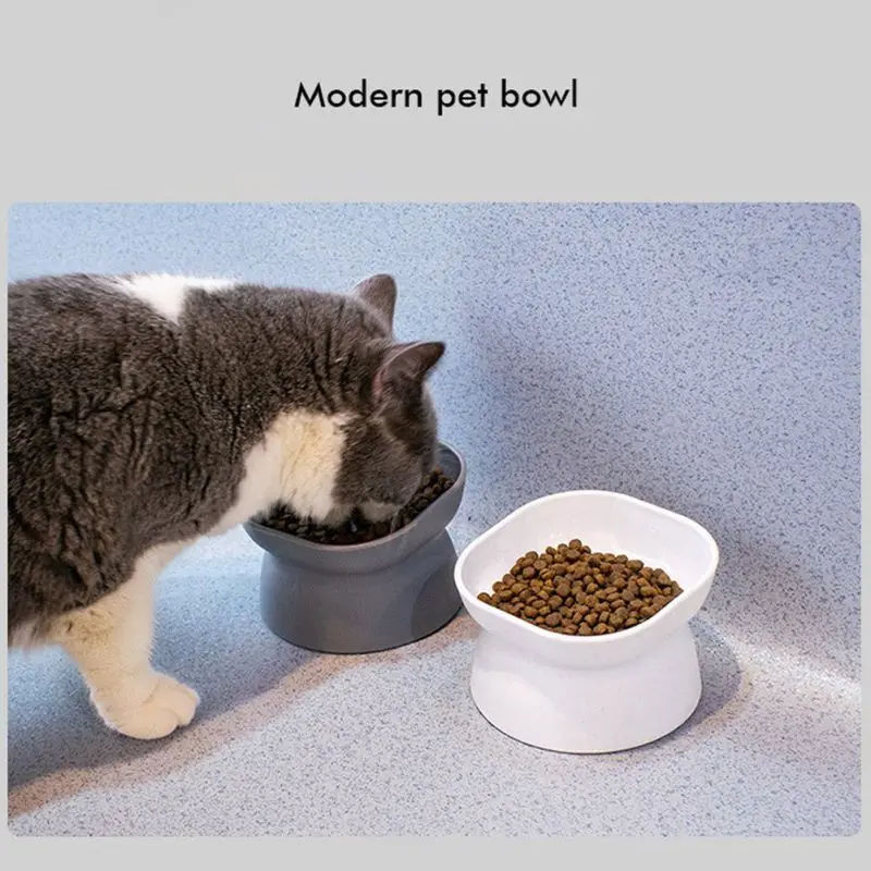 Cat Bowl High Foot Dog Bowl Protect Cervical Vertebra Cat Pet Food Water Bowl Pet Feeding Cup Pet Feeder Bowl