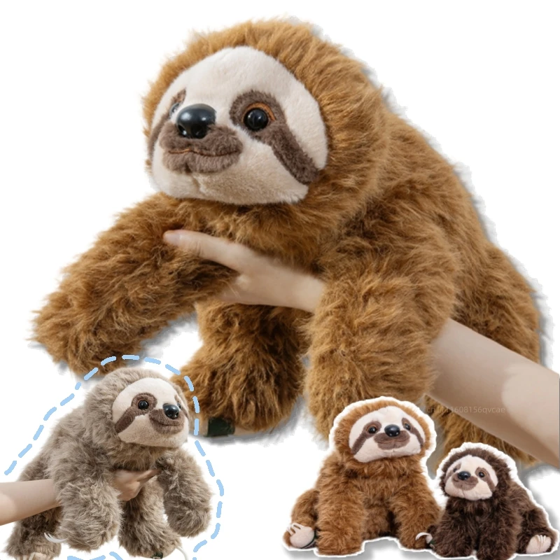 18-45cm Adorable Cuddly Lying Sloth Plush Doll Pillow Simulation 3Colors Sloth Stuffed Animal Home Decoration Gift For Children