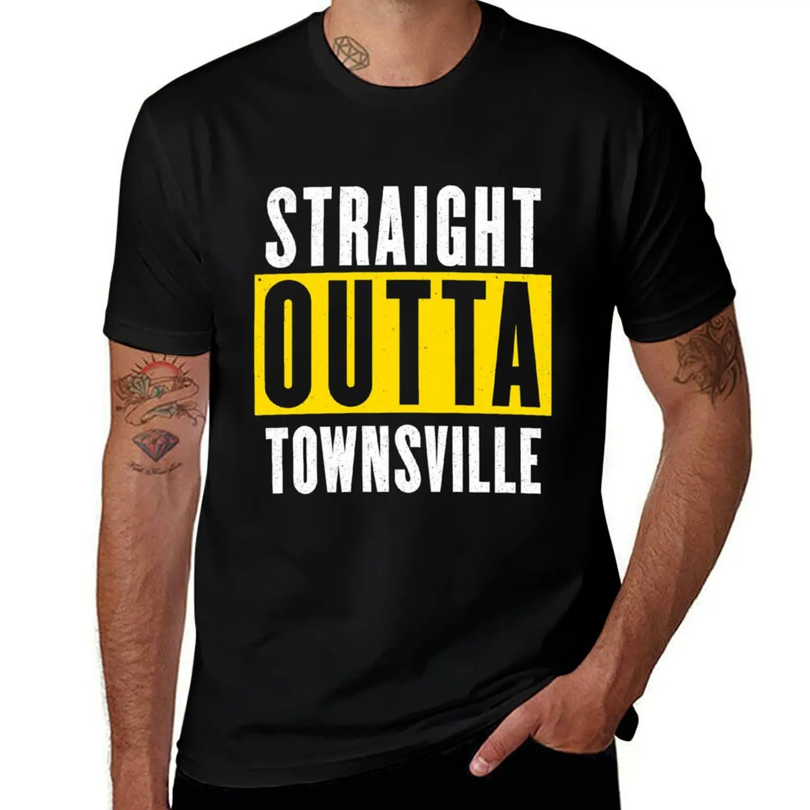 

Straight Outta Townsville T-Shirt t shirt man plain man t shirt heavy cotton man graphic t shirt T-shirt