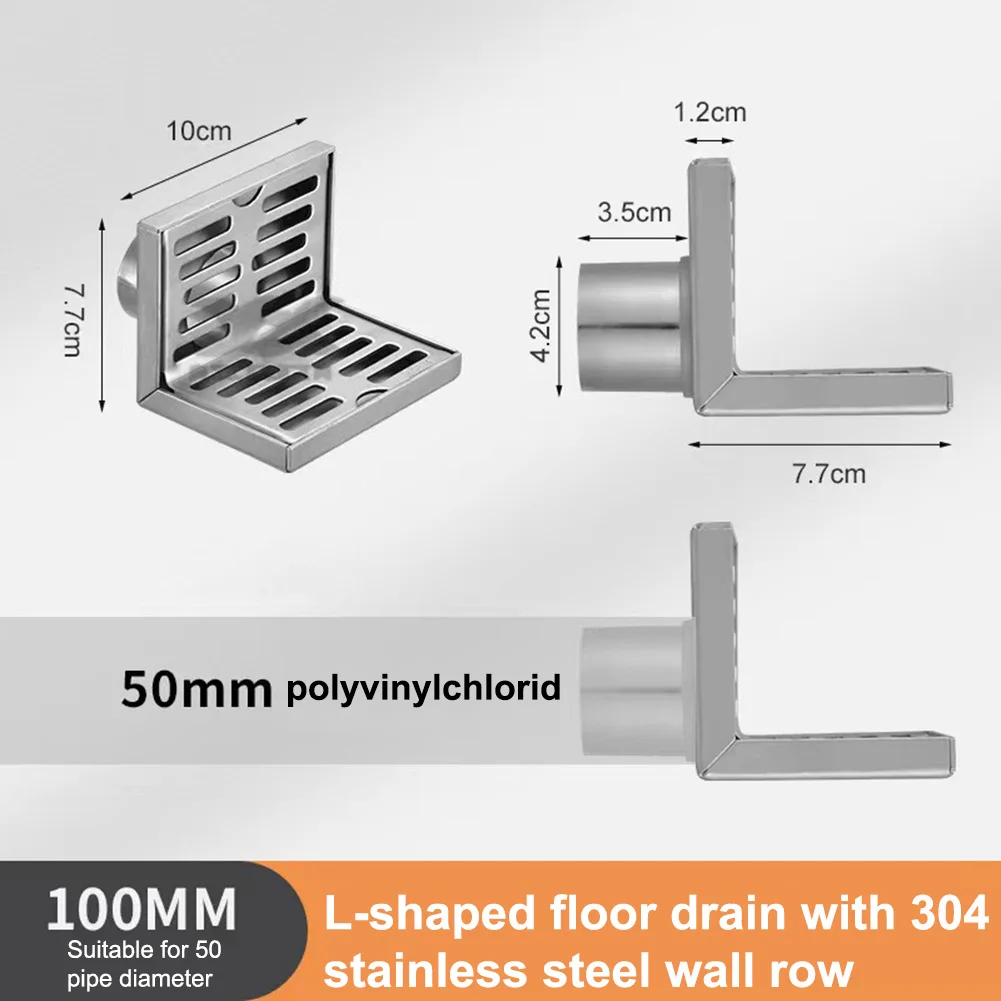 

Угловой сливной трап для ванной комнаты из нержавеющей стали 304: Простая установка, элегантная серебристая отделка