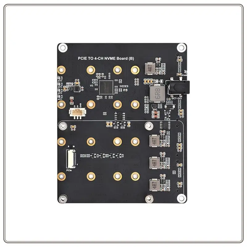 لراسبيري Pi 5 Pcie إلى 4-CH M.2 Nvme لوح مهايئ متوافق مع 2280/2260/2242/2230 M.2 محركات الأقراص الصلبة الولايات المتحدة التوصيل-ABDQ