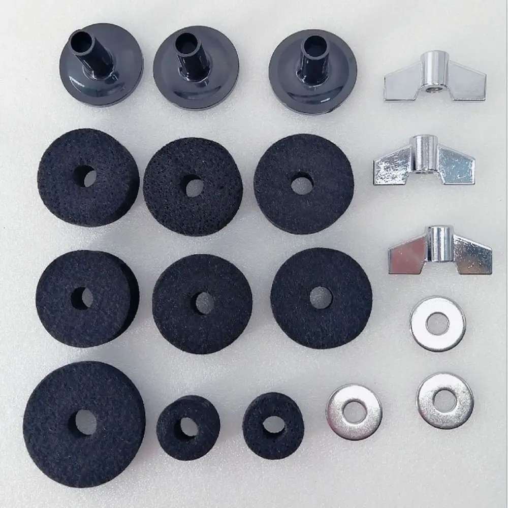 Cymbal Sleeve Cymbal Felt Washer Wing Nuts Standard Size Drum Stand Felt Spacers Anti-skid Drum Set Felts Instruments Musical