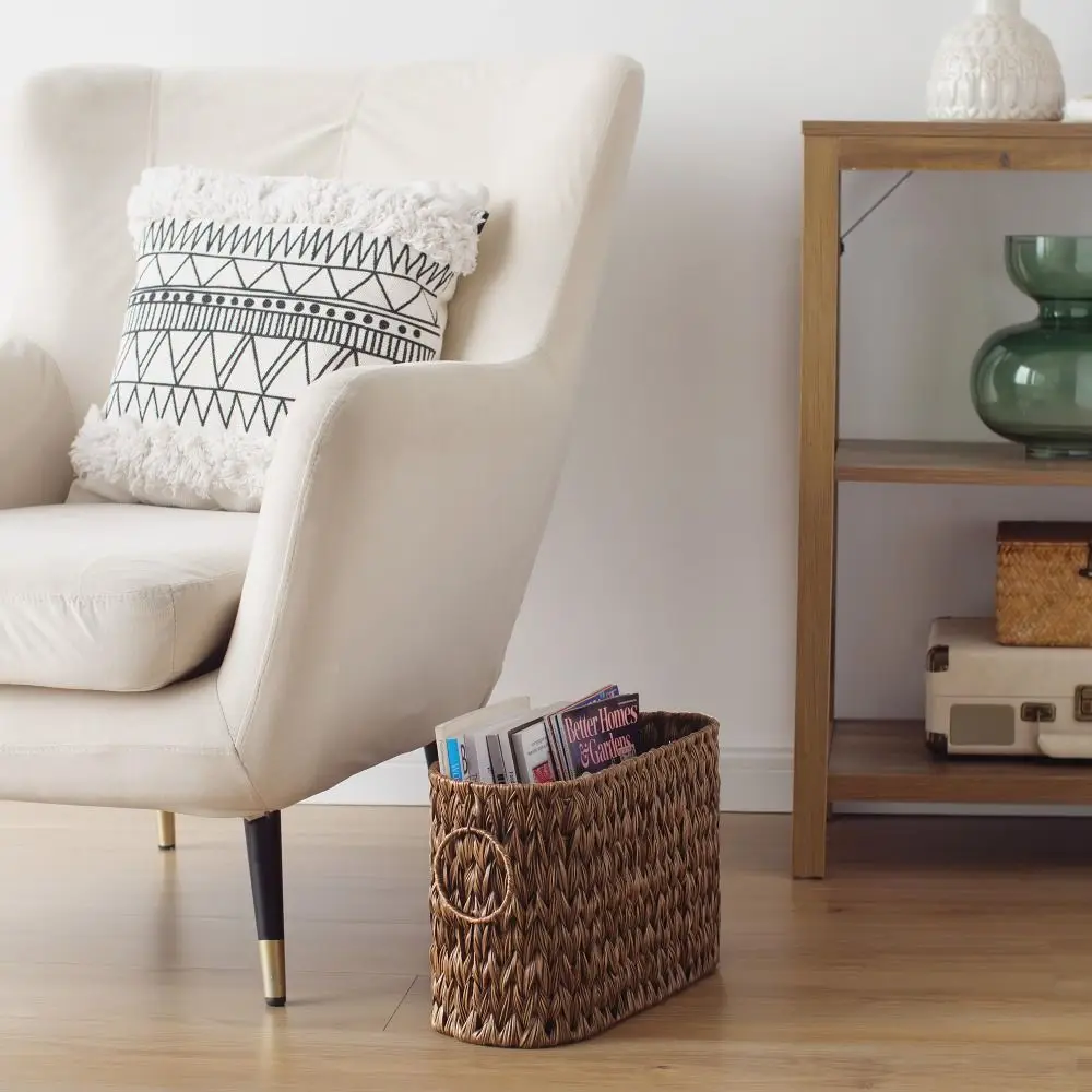

Creative Wicker Woven Toilet Paper Storage with Handles Large Capacity Sundries Storage Basket Household Bathroom Storage Basket