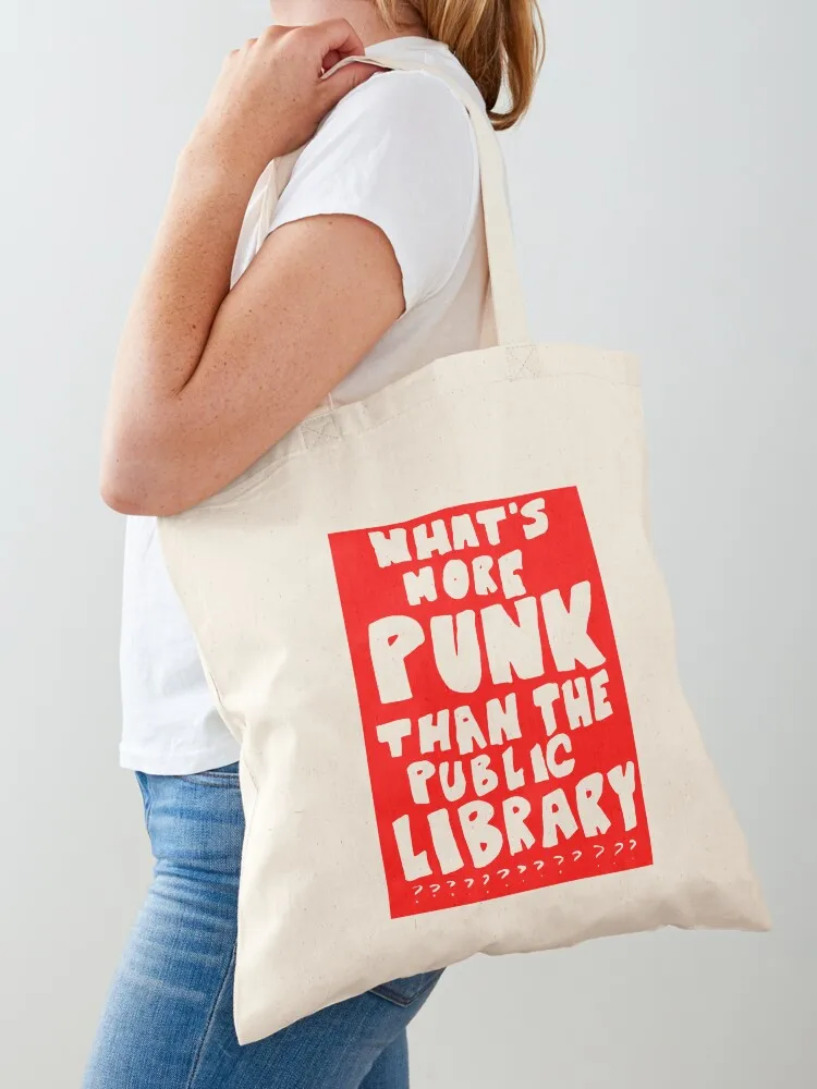

What's more punk than the public library Tote Bag custom tote bag Cloth bags tote bag university Canvas stote