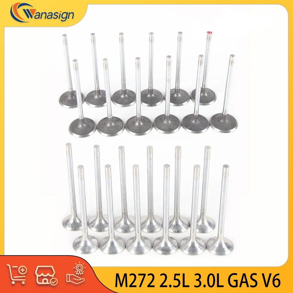 

AUTO ENGINE PARTS Intake & Exhaust Valve Set For MERCEDES-BENZ C CLC CLK CLS E GLK M R S SL SLK 2.5L 3.0L V6 DOHC 2005-2014