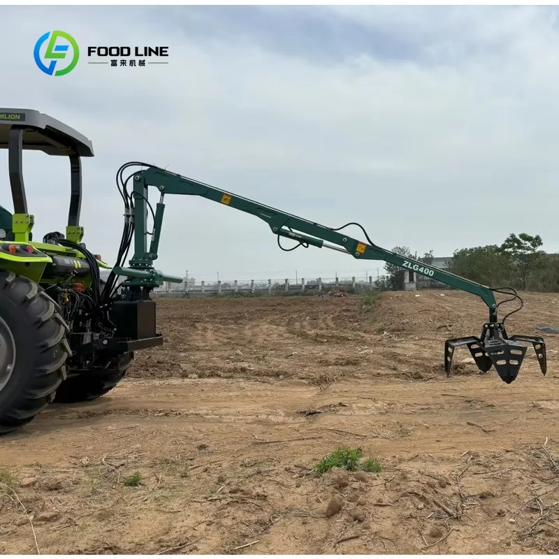 Customized Tractor Palm Oil Fruit Harvester 4 Jaw Crane Grapple FFB Grabber with Gearbox for Harvesting and Loading Palm Fruit