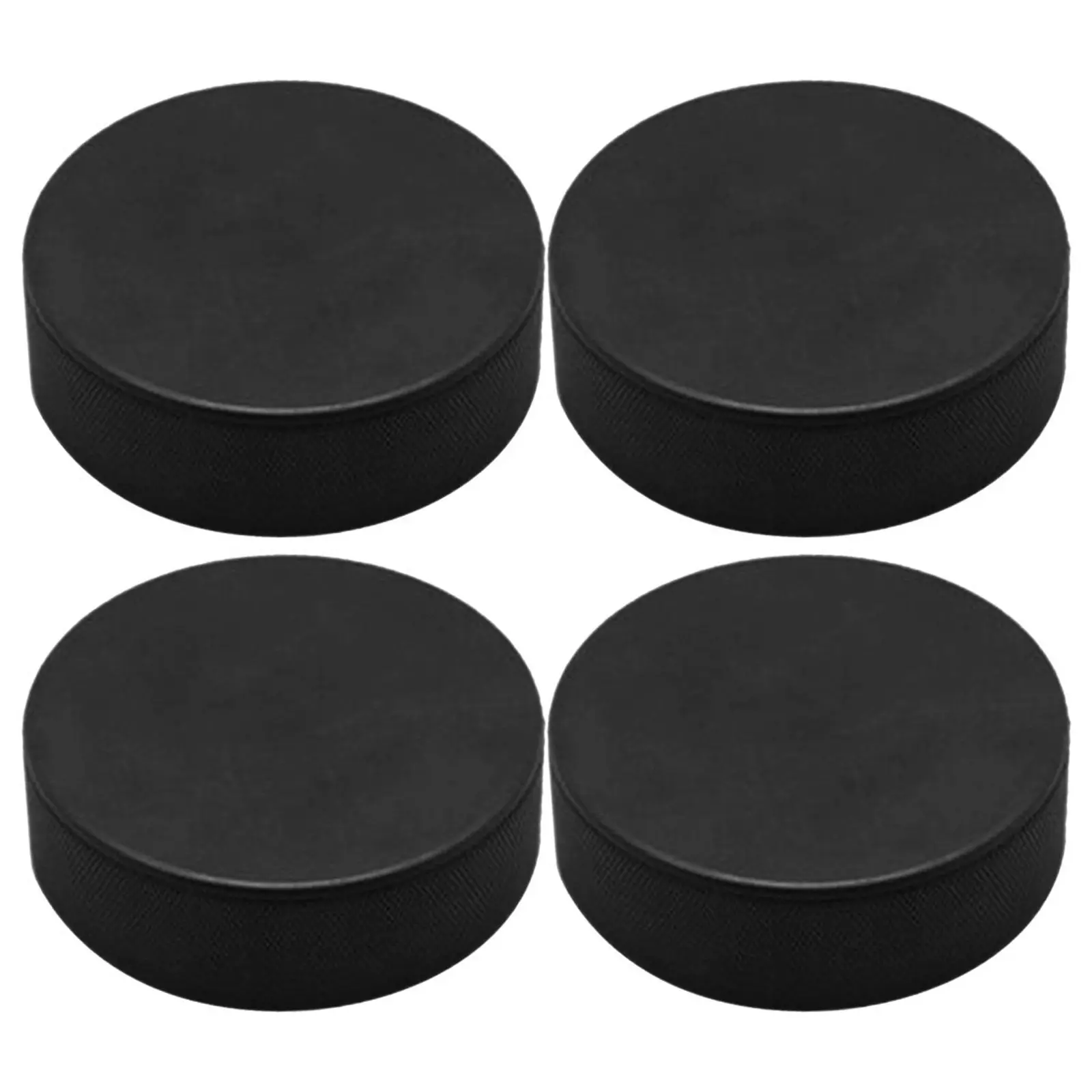 4Pcs PU Ice Hockey Puck Versatile Training Competition Puck for Roller Skating Drills Fitness Coaching Youth Adult Sport