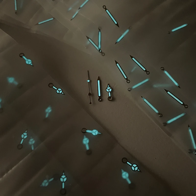 NH35 الأيدي Setds الشظية YG RG مع تأثير مضيء سماوي Sub Skx007 مرسيدس غواص الإبر ل Seik Mod ساعة استبدال جزء