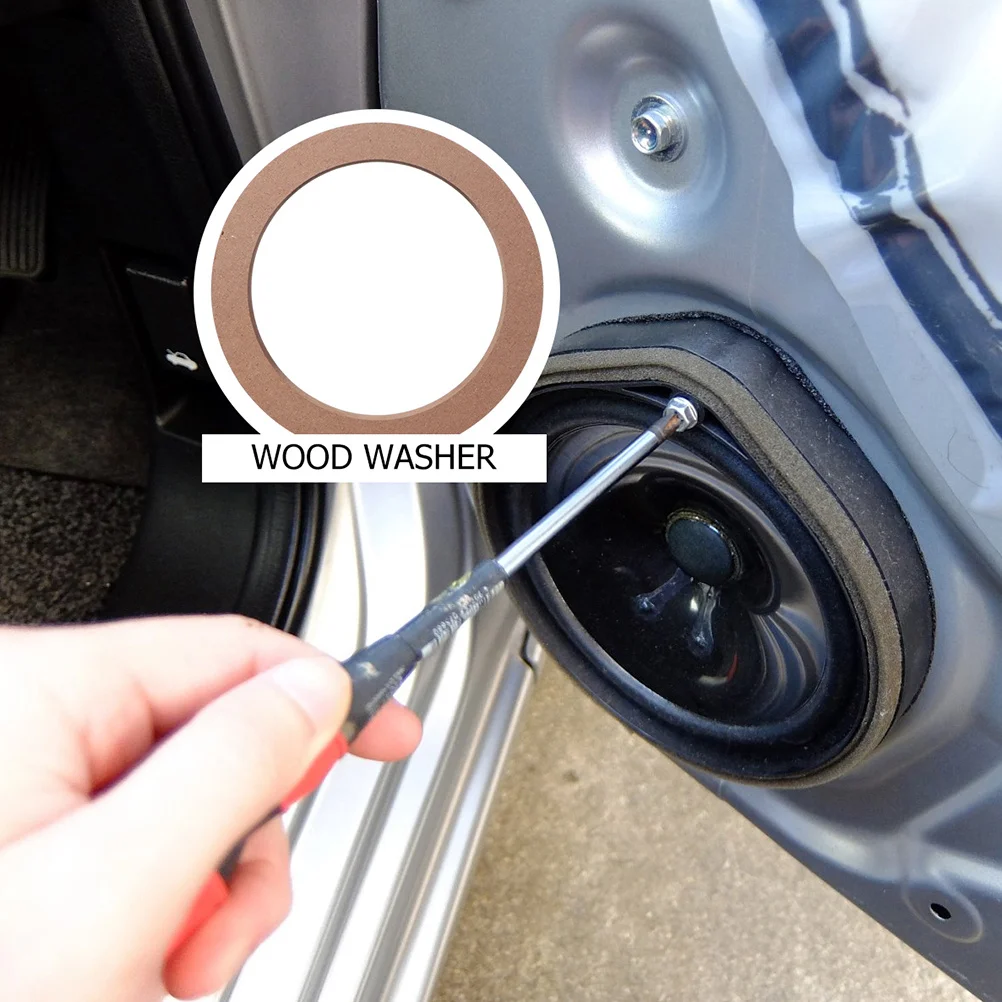 2 أزواج مكبر صوت للسيارة الفواصل منصات مقاومة للصدمات المتكلم محول حلقة سريع تصاعد عمق حلقة باب السيارة لوحة الاهتزاز المخفض الصوت