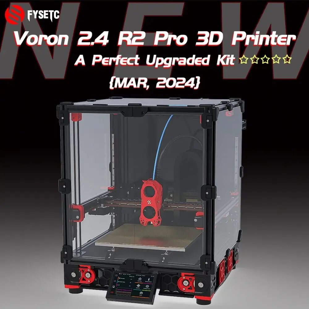 

FYSETC Voron 2.4 R2 Pro Kit CoreXY Kit 350mm with Stealthburner CNC VORON TAP CNC X-axis Hollow Rail HDMI5 Screen 3D Printing