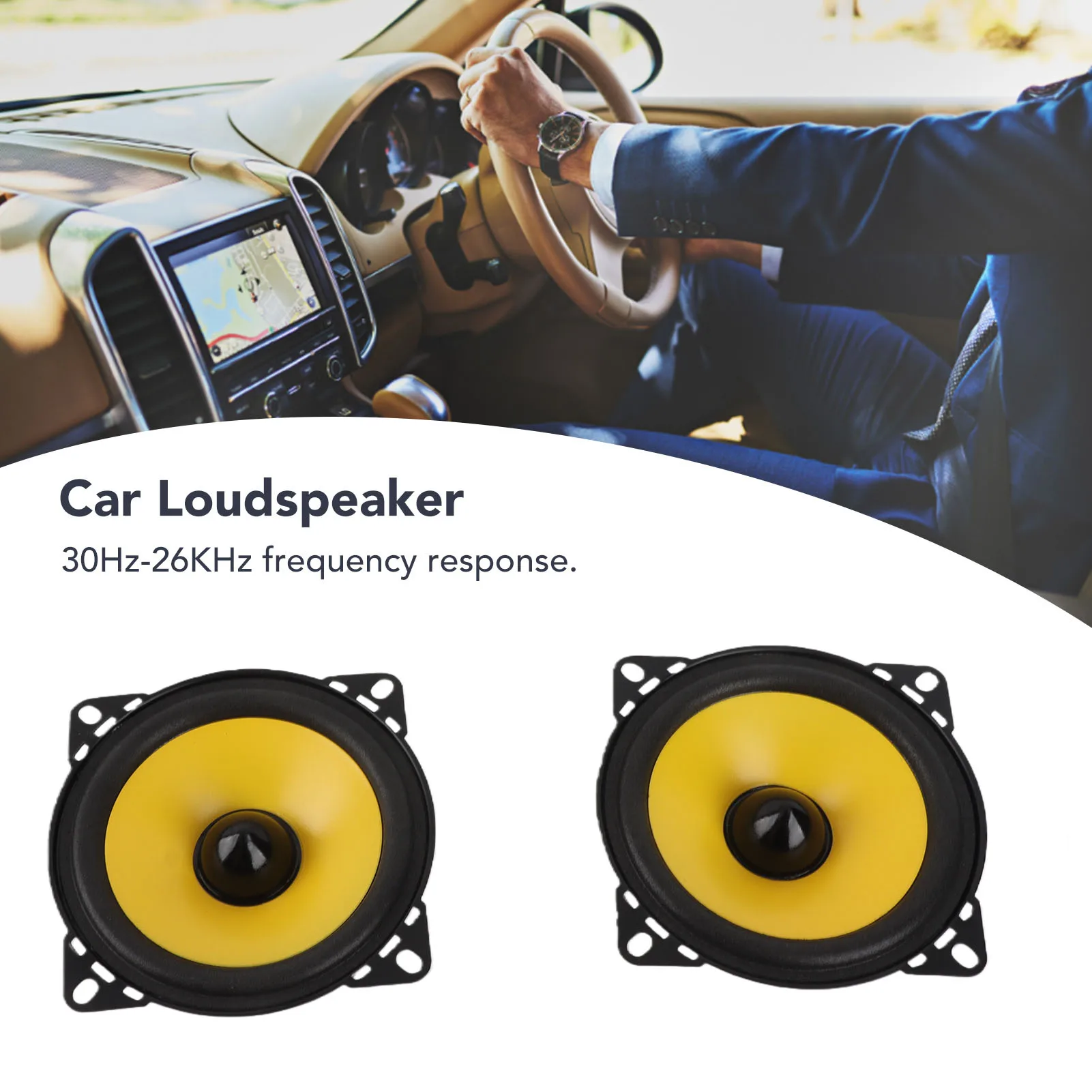 Car Loudspeaker Coaxial Speaker Full Range 4in 300W for Audio System Modification Car Audio Speaker Car Stereo Loudspeaker