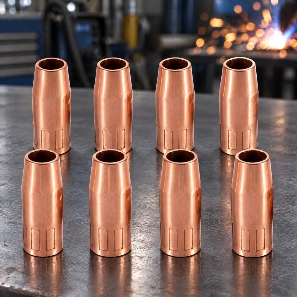 8PCS Copper For Protection Nozzles for MIG and For MAG Welding Applications for Designed for Reliable Fit on For 15AK Style