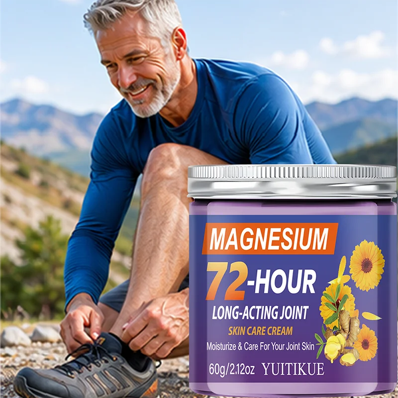 YUITIKUE 72-Hour Long Acting Magnesium Joint Cream Calendula Ginger Extract Moisturizing External Massage Body Skin CareOintment