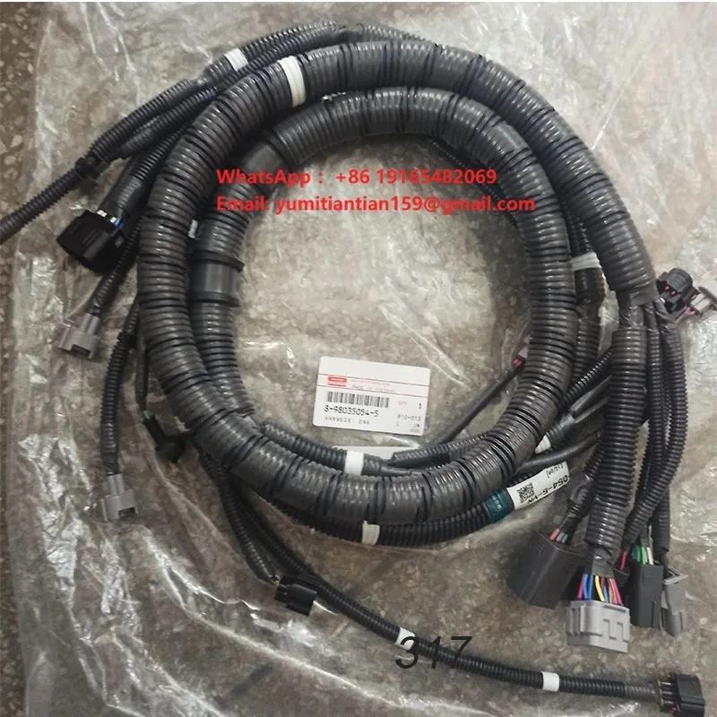 Genuine 100% New 8-98035054-4 8980350544 Excavator Engine Wiring Harness for Isuzu 4JJ1 Wire Harness for JCB130 sumitomo SH120