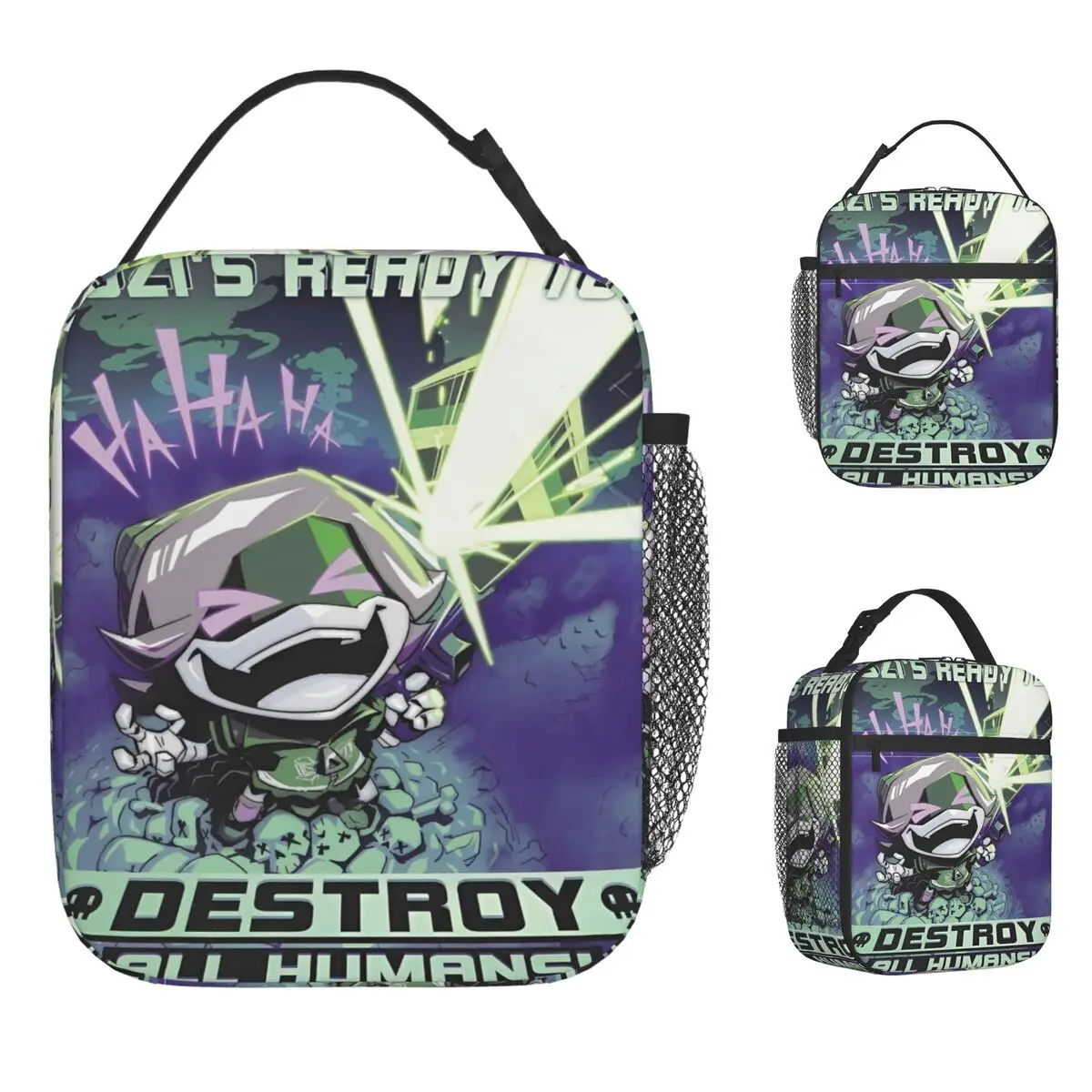 

Murder Drones Lunch Bag Portable Lunch Box Child Travel Custom Cooler Bag Leisure Waterproof Tote Food Bags